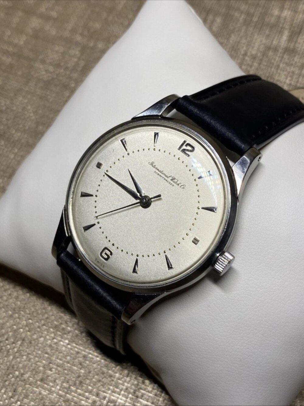 1943 IWC Schaffhausen Cal 83 Oversize 37mm Staybrite Steel WWII Era Watch - Picture 15 of 16